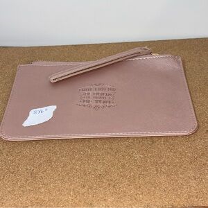 Pink Wristlet Pouch 8x6 Inch Makeup